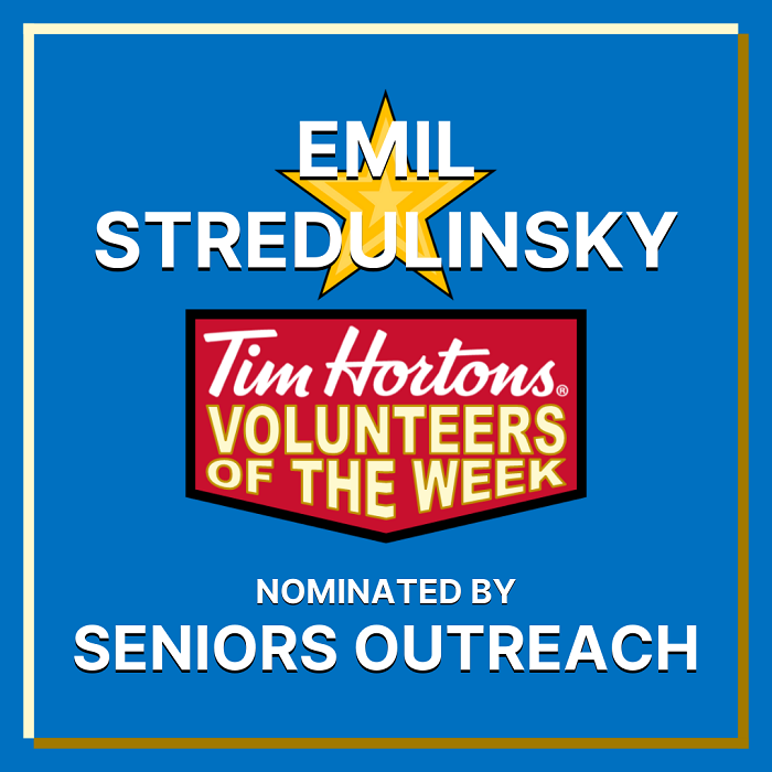 Emil Stredulinsky nominated by Seniors Outreach