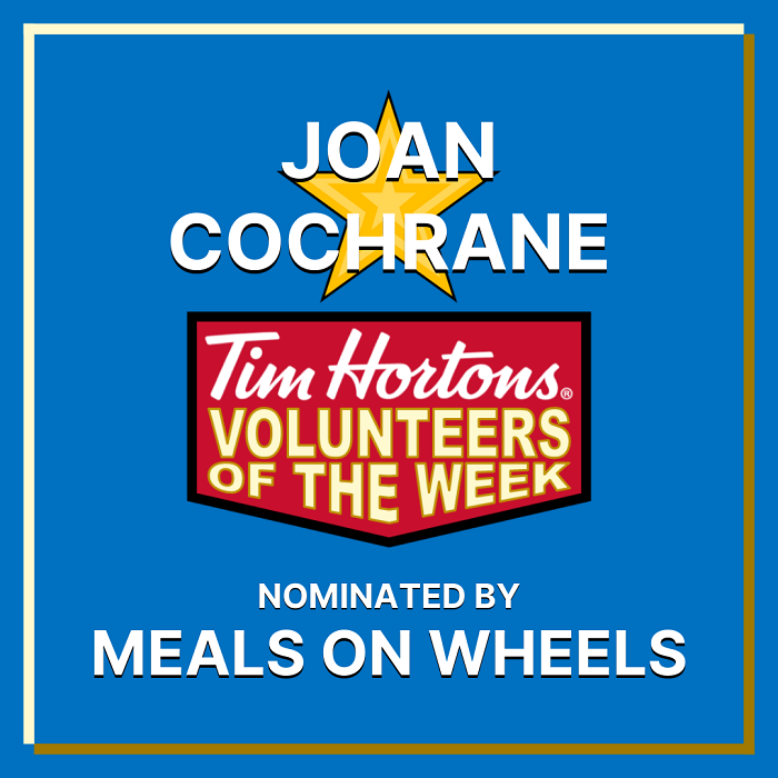 Joan Cochrane nominated by Meals on Wheels