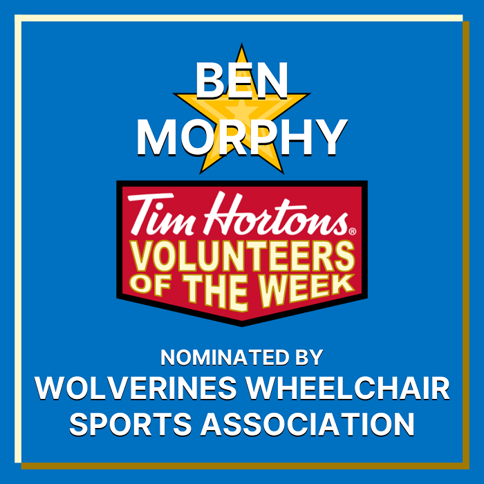 Ben Morphy nominated by Wolverines Wheelchair Sports Association