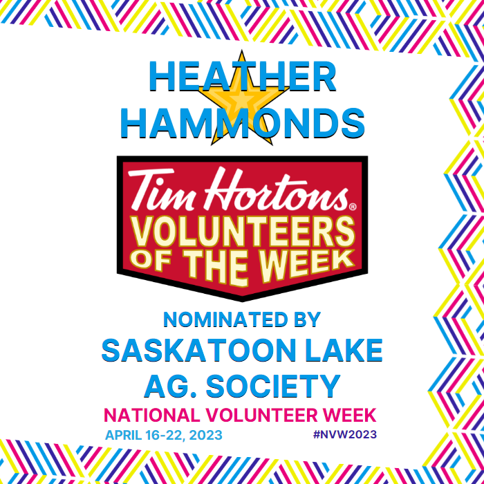 Heather Hammonds nominated by Saskatoon Lake Ag. Society