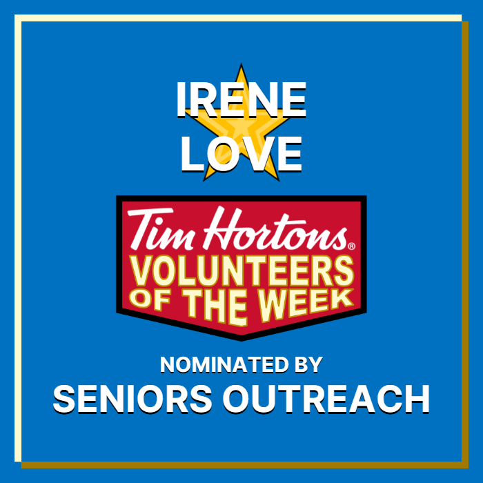 Irene Love nominated by Seniors Outreach