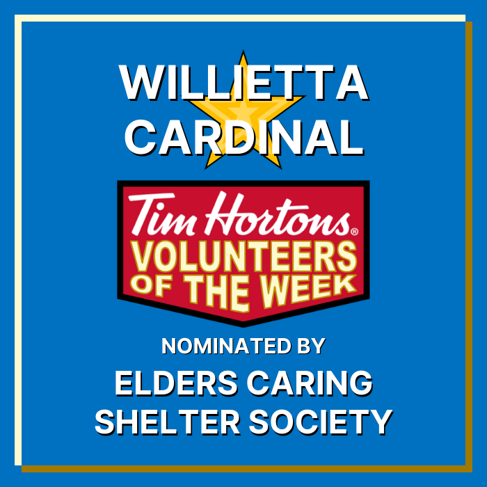 Willietta Cardinal nominated by Elders Caring Shelter Society