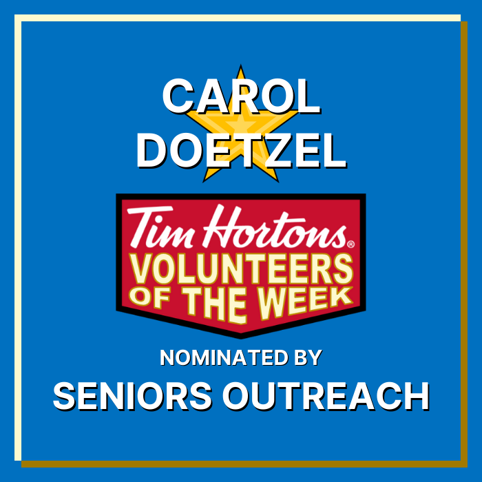 Carol Doetzel nominated by Seniors Outreach