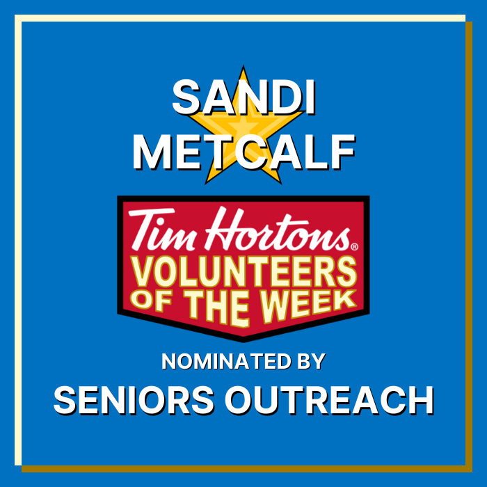 Sandi Metcalf nominated by Seniors Outreach