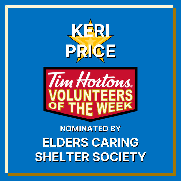 Keri Price nominated by Elders Caring Shelter Society