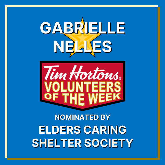 Gabrielle Nelles nominated by Elders Caring Shelter Society
