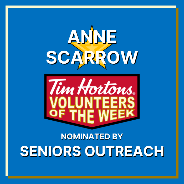 Anne Scarrow nominated by Seniors Outreach