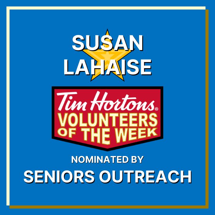 Susan Lahaise nominated by Seniors Outreach