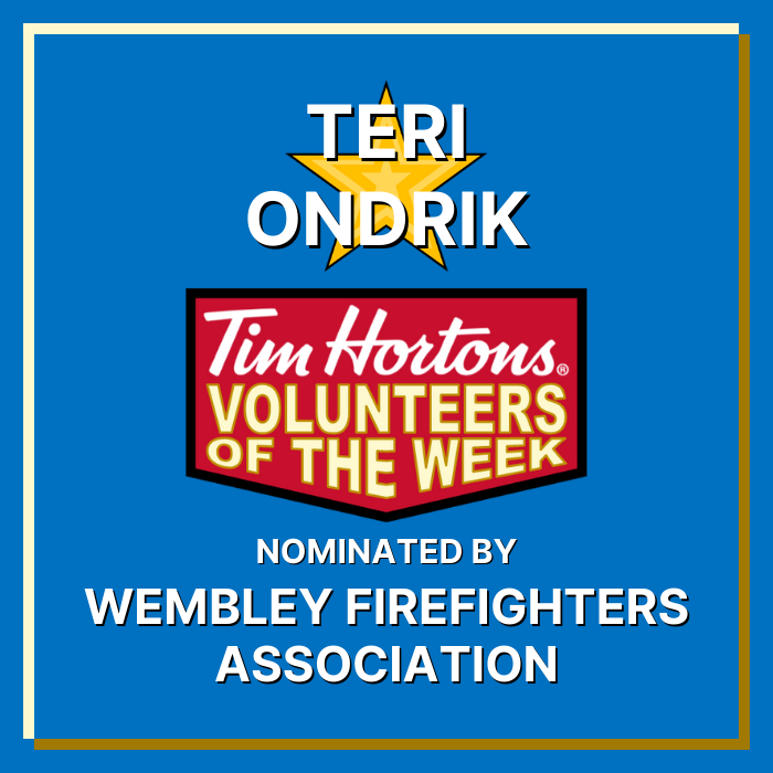 Teri Ondrik nominated by Wembley Firefighters Association