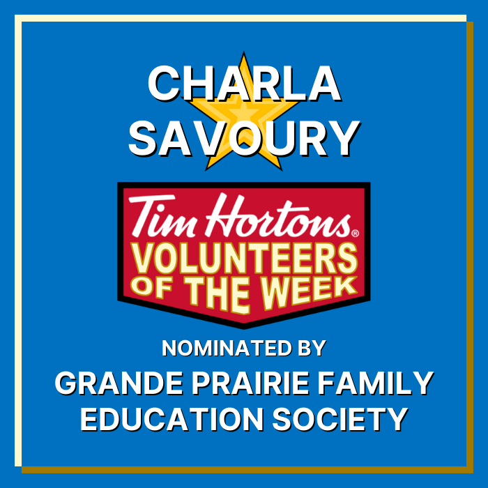 Charla Savoury nominated by Grande Prairie Family Education Society