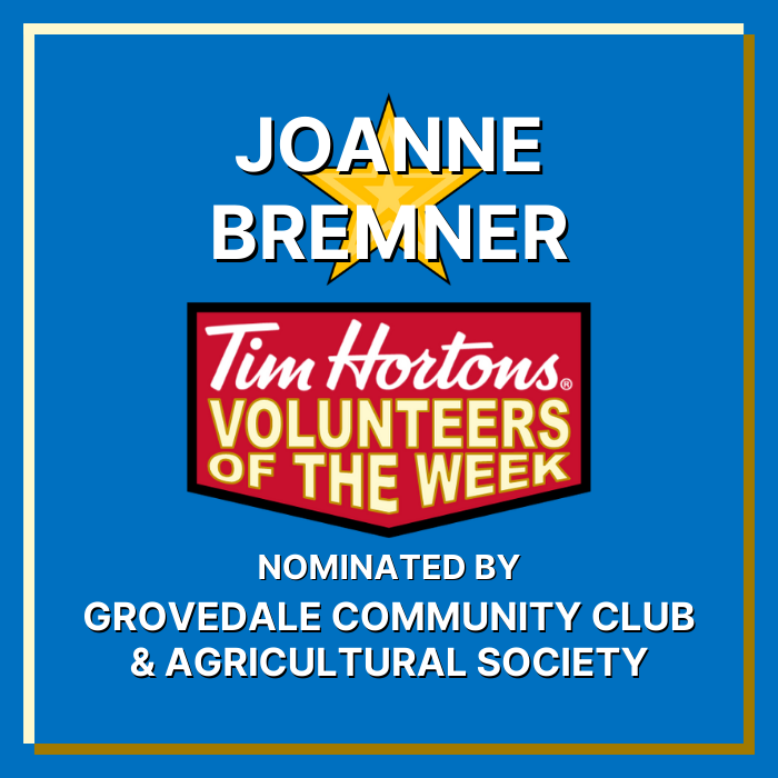 Joanne Bremner nominated by Grovedale Community Club and Agricultural Society