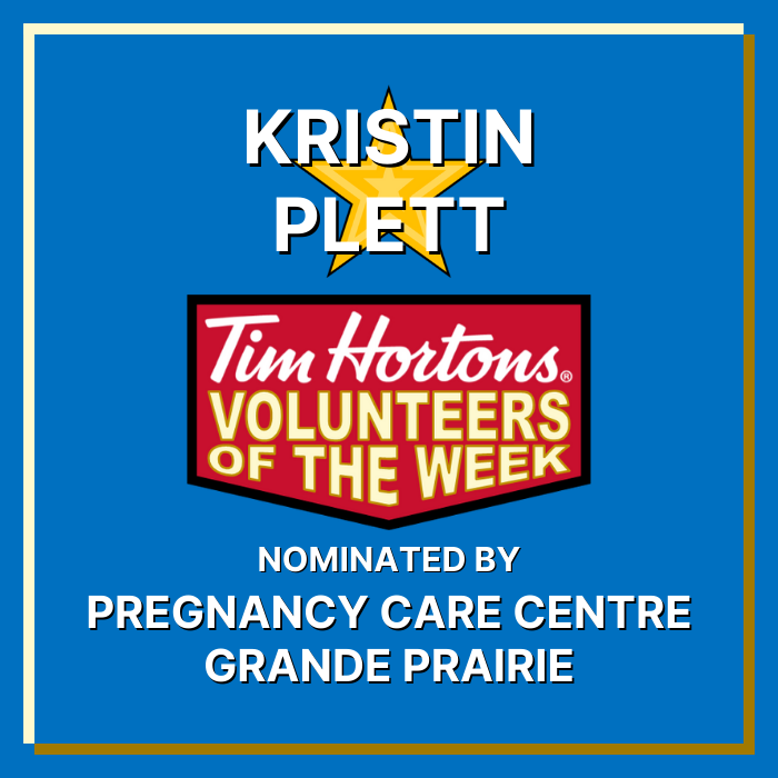 Kristin Plett nominated by Pregnancy Care Centre GP