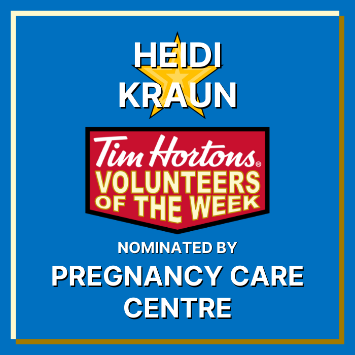 Heidi Kraun nominated by Pregnancy Care Centre