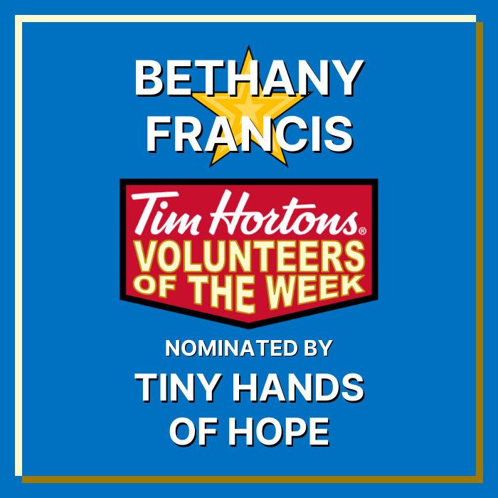 Bethany Francis nominated by Tiny Hands of Hope